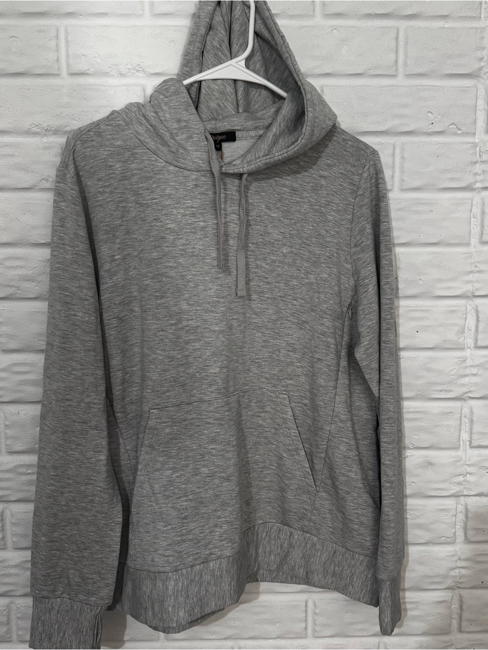NEW Quince SuperSoft Fleece Pullover Hoodie Women’s Medium Light Athletic Gray